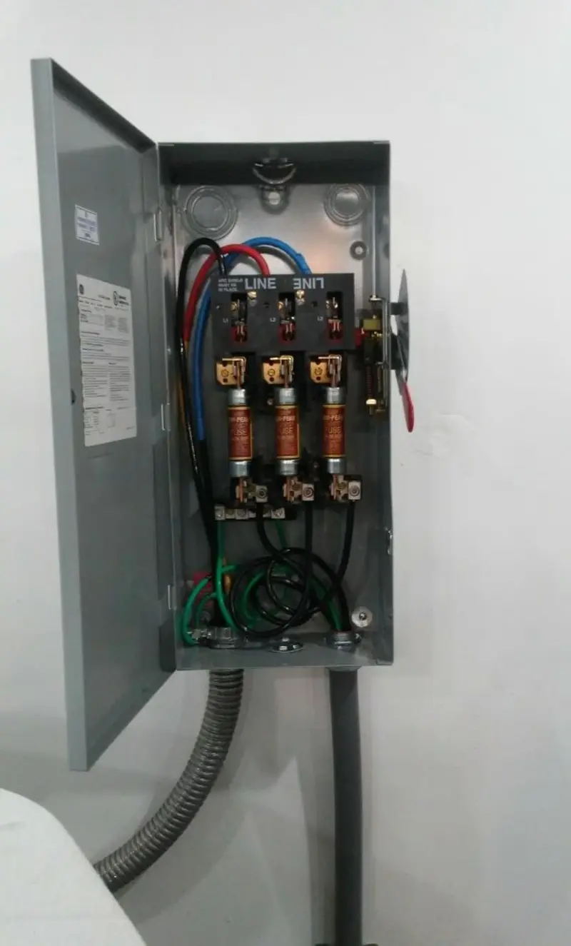 Three-phase disconnect switch installed for Electrical Wiring & Rewiring in Richmond